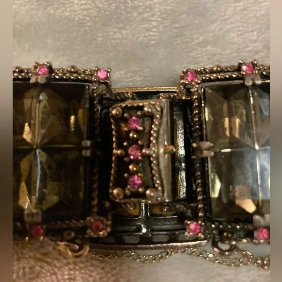 Elegant Black and Pink Brooch Set by Sarah Coventry - www 